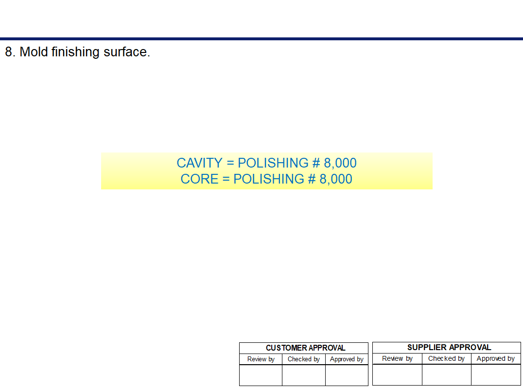 Plastic Product Surface Finish & Appearance Standard Drawing