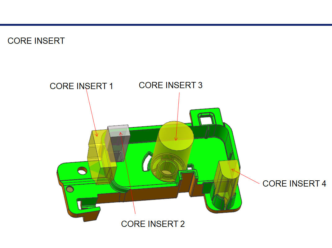 Mold Core Modular Insert Structure Drawing