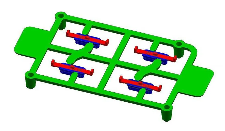 Cold Runner Two-Shot Injection Mold 3D Design Case