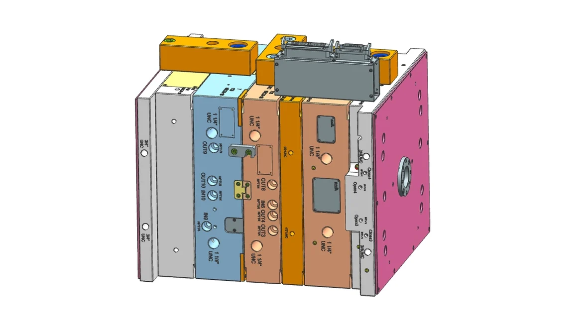 Complete Mold Assembly 3D Drawing for DME Standard