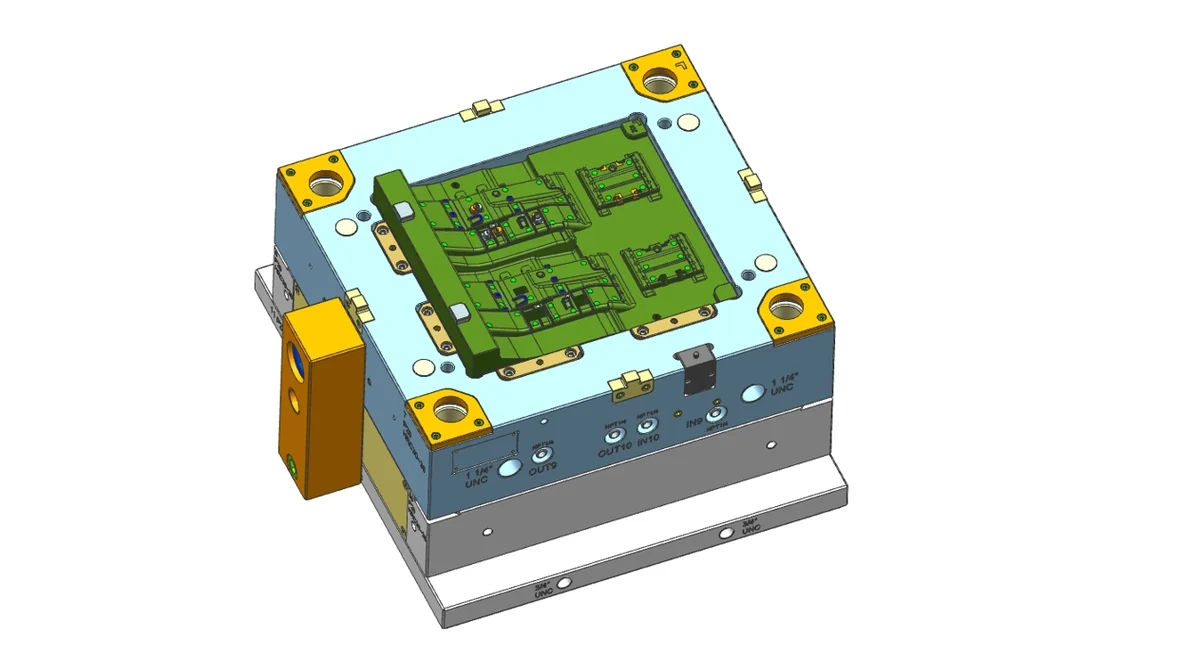 Core Side Assembly 3D Drawing for US UNC Standard Mold