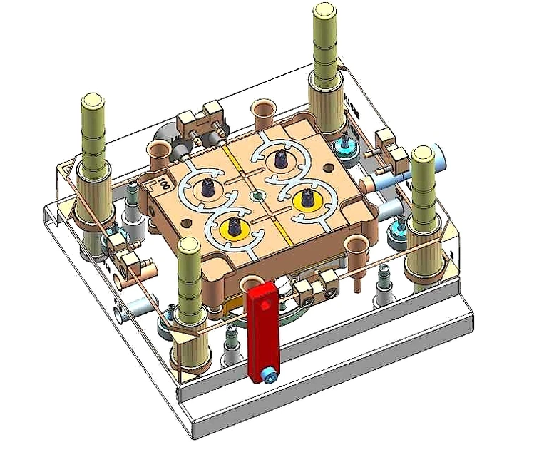 Sub-gate mold design cavity side A-plate